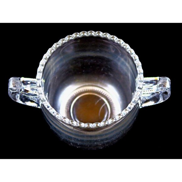 Indiana Tumbler & Goblet No 137 Pleat Band Spooner 1890s Greentown EAPG - Picture 5 of 7